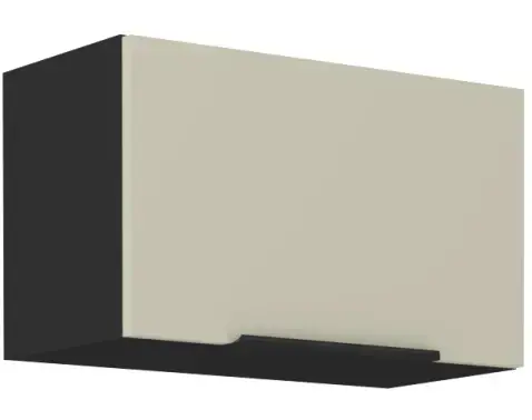 Horní výklopná kuchyňská skříňka Arona, 60 cm, kašmírová/černá