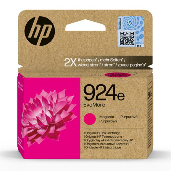 HP 924e 4K0U8NE#CE1 purpurová (magenta) originální cartridge