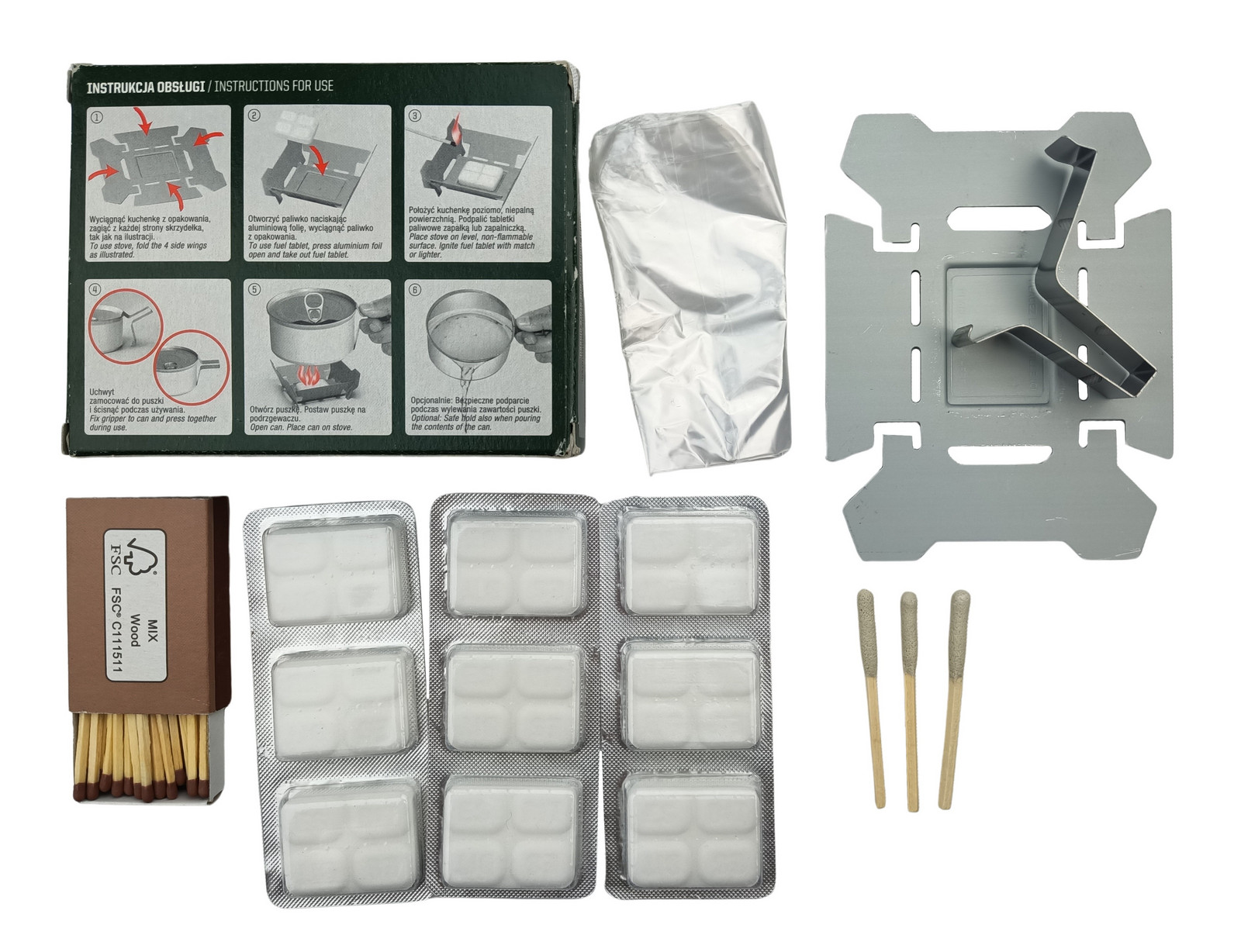 Vařič skládací sada pro ohřev jídla ESBIT originál