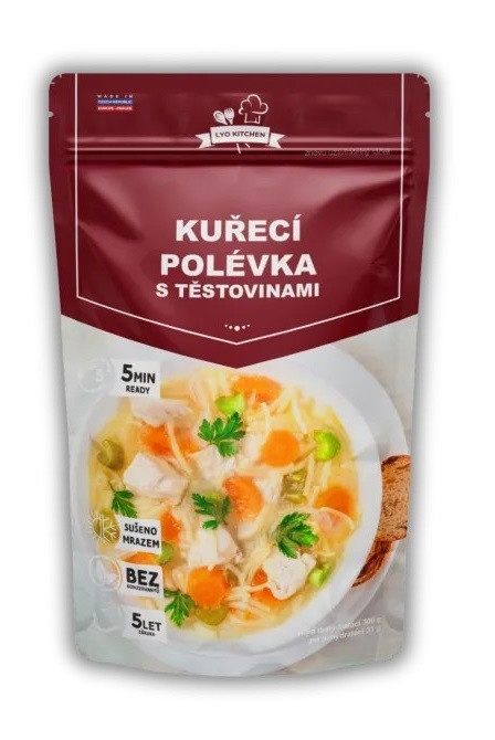 Kuřecí polévka s těstovinou - FDC mrazem sušené Lyo