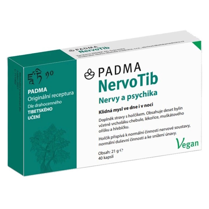 PADMA NervoTib Nervová soustava s hořčíkem 40 kapslí