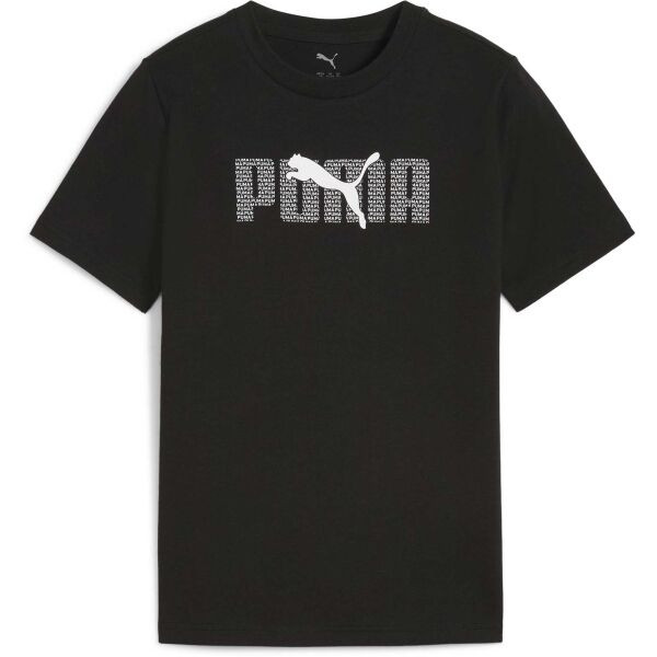 Puma ESSENTIALS LOGO LAB TEE B Chlapecké triko, černá, velikost
