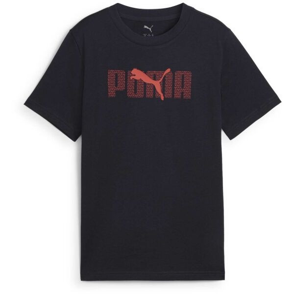 Puma ESSENTIALS LOGO LAB TEE B Chlapecké triko, tmavě modrá, velikost