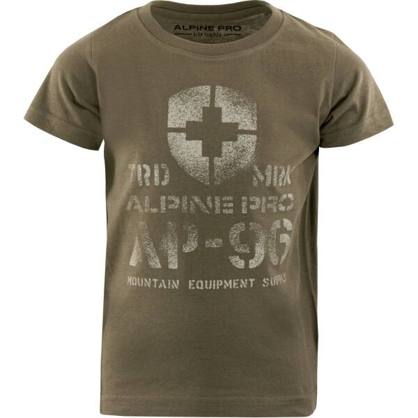 ALPINE PRO DEXO Dětské triko, khaki, velikost