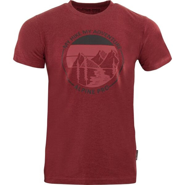 ALPINE PRO BREGAR Pánské triko, červená, velikost