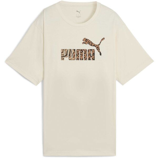 Puma ESSENTIALS GRPHIC ANIMAL RELXED TEE Dámské triko, béžová, velikost