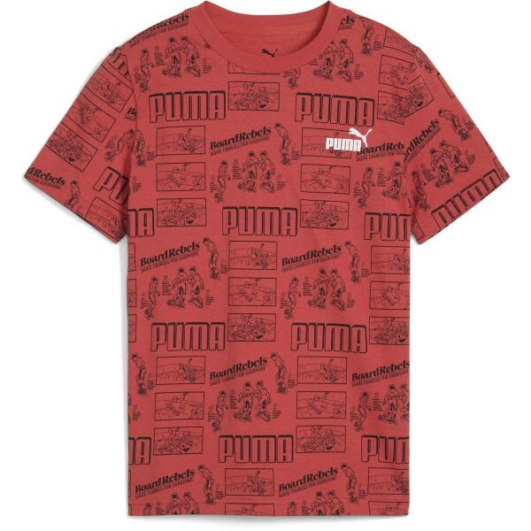 Puma MID90S AOP TEE B Chlapecké triko, červená, velikost