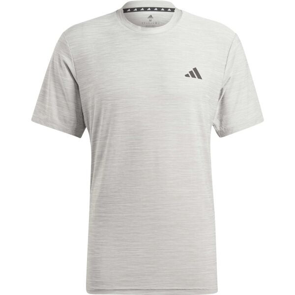 adidas TRAIN ESSENTIALS TEE Pánské sportovní tričko, šedá, velikost