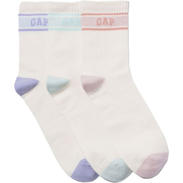 GAP V-FASHION 3PK Dívčí ponožky, bílá, velikost