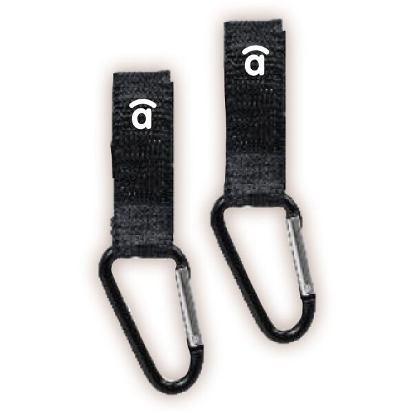 ASALVO UNI (2ks) Karabinky na kočárek, černá, velikost
