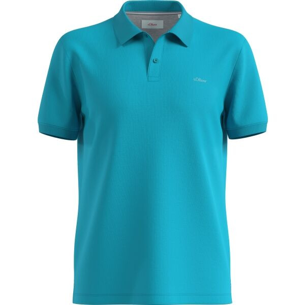 s.Oliver RL POLO NOOS Pánské polotričko, tyrkysová, velikost