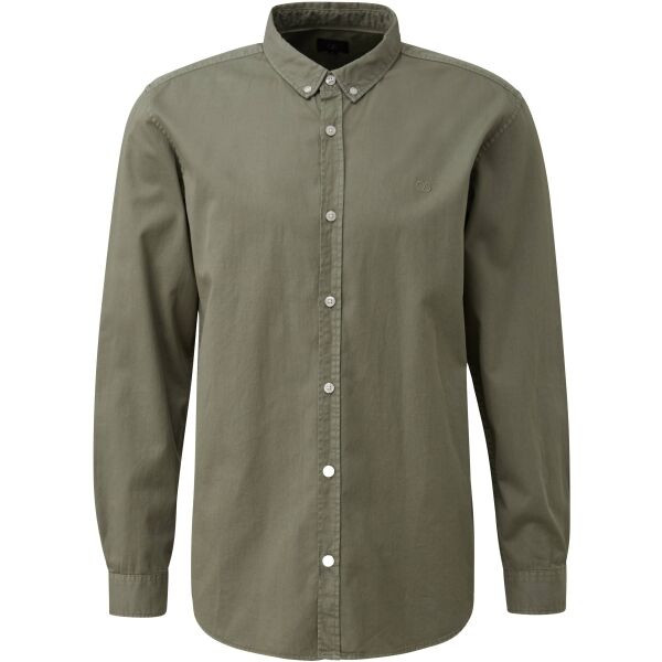 s.Oliver QS LONG-SLEEVED NOOS Pánská košile, khaki, velikost