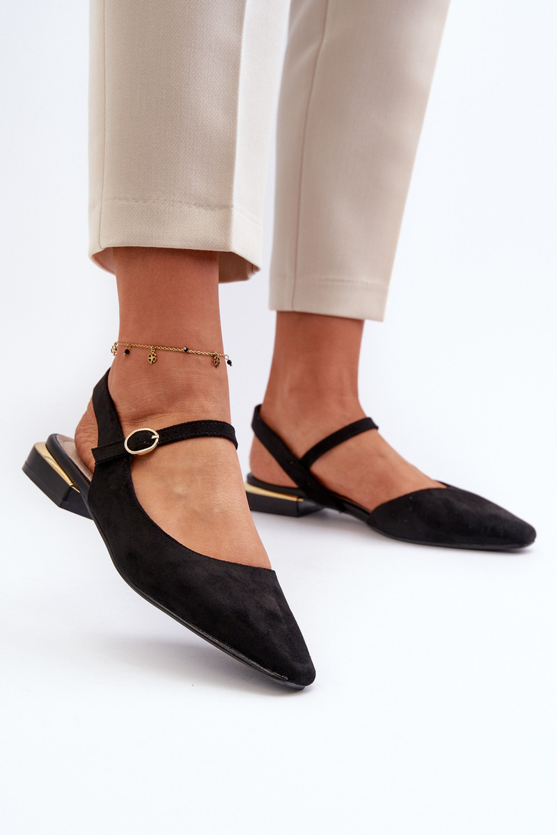 Dámské baletky na nízkém podpatku s odkrytou patou Sergio Leone