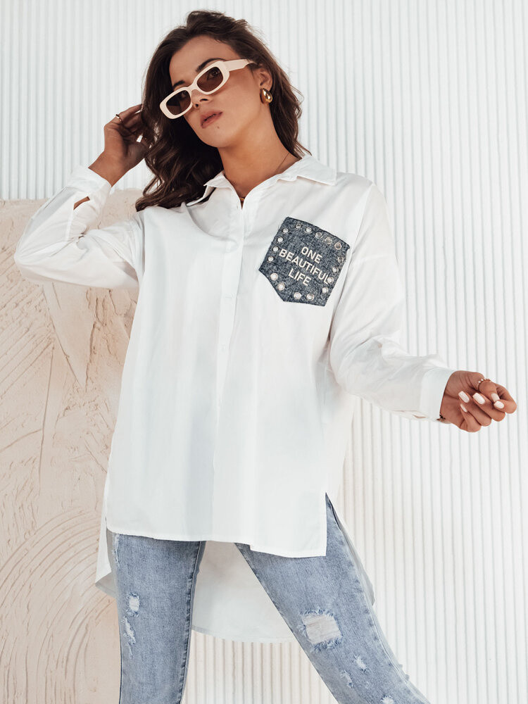 Elegantní dámská košile FONZ Barva Bílý DSTREET