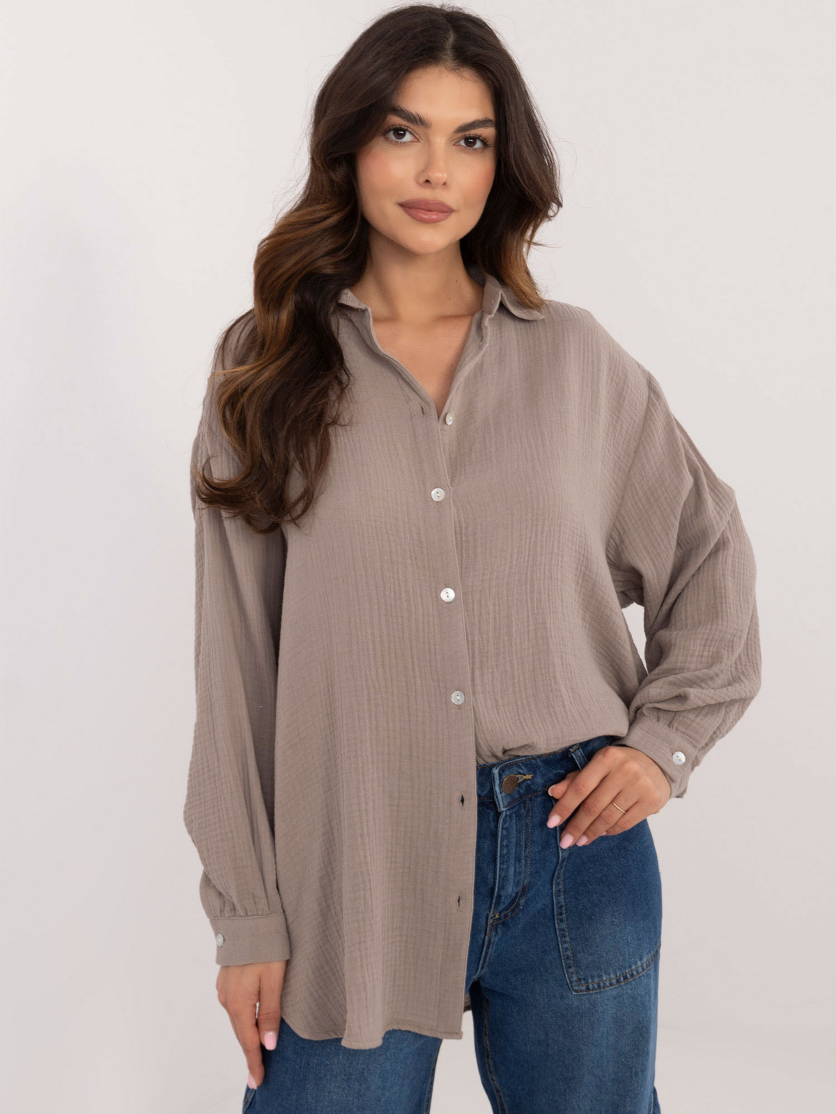 Shirt-D70032M11066D1-dark beige