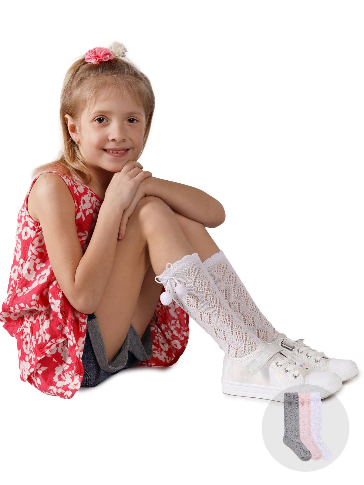 Yoclub Kids's 3Pack Knee-High Socks SKL-0016G-000B-001