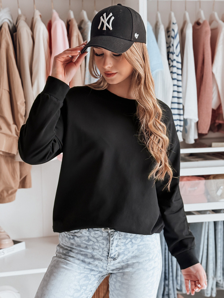 Bluza damska one size LUMIVIA czarna Dstreet