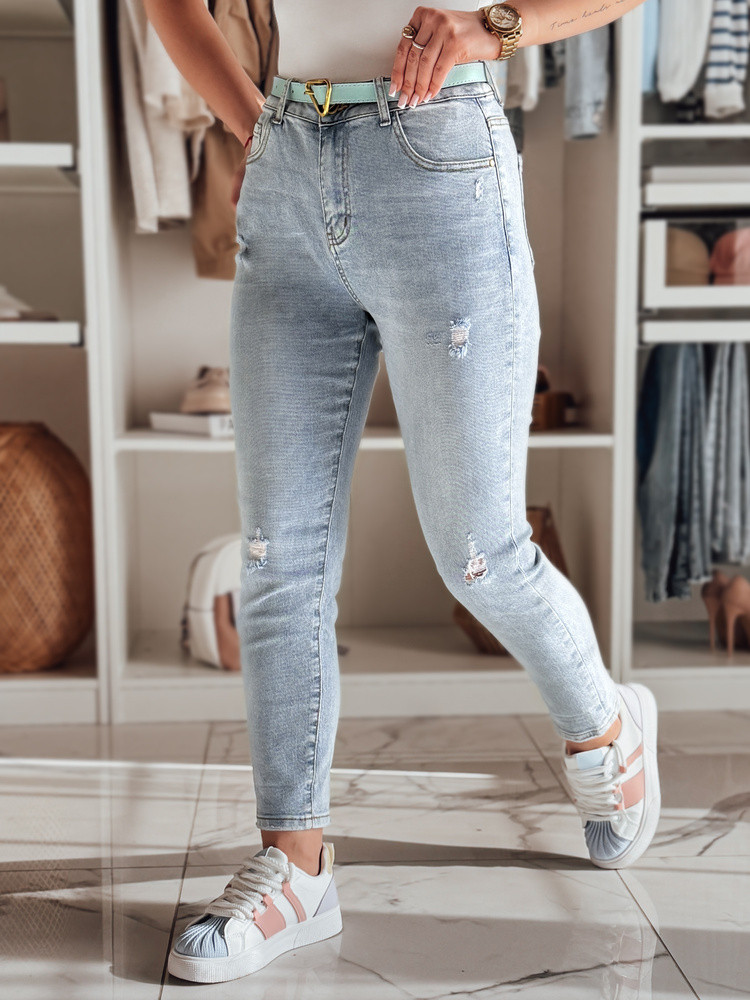 Spodnie damskie jeansowe slim fit STEFANIA niebieskie Dstreet