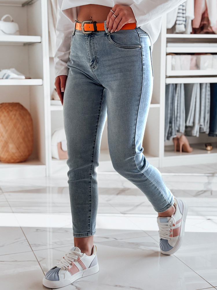 Spodnie damskie jeansowe slim fit FITONIC niebieskie Dstreet