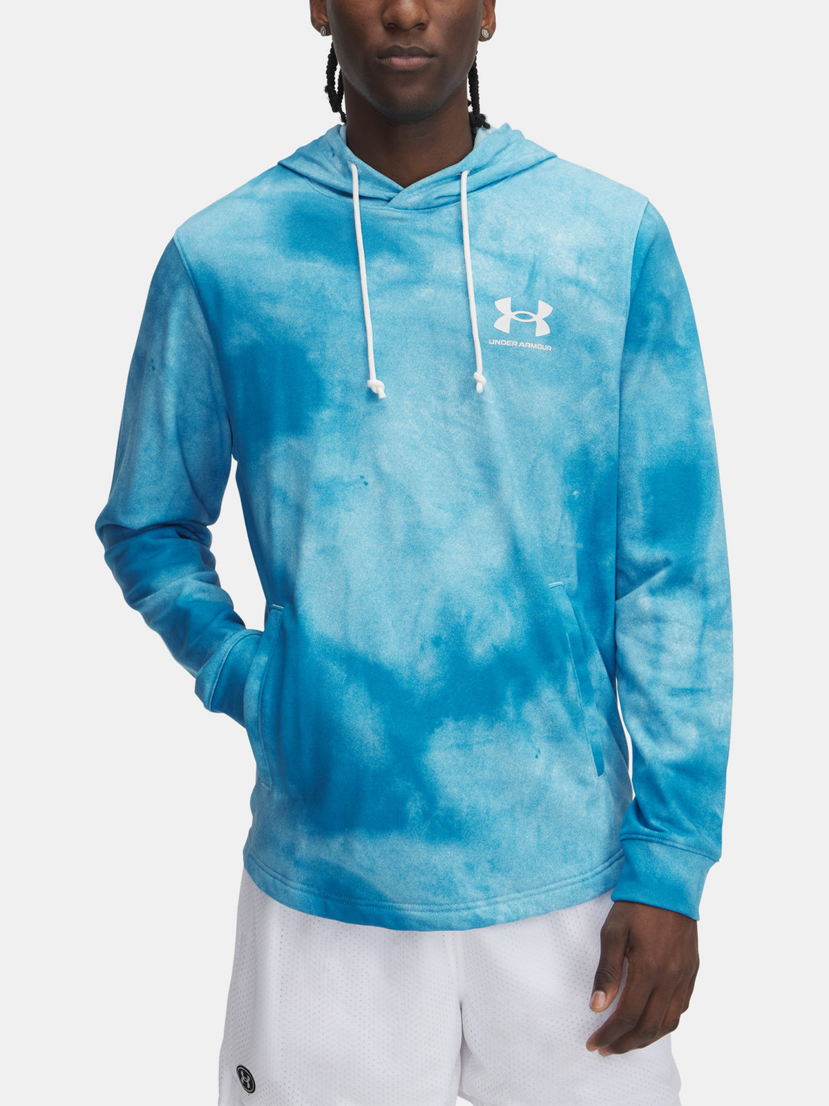 Pánská mikina Under Armour UA Rival Terry AOP Hood Q1 - Pánské