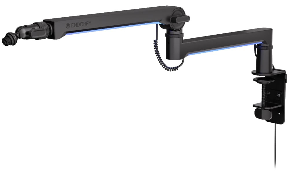 Endorfy rameno na mikrofon Broadcast Low Profile RGB Boom Arm / 360st. rotace / kulová hlava / LED osvětlení, EY0A010