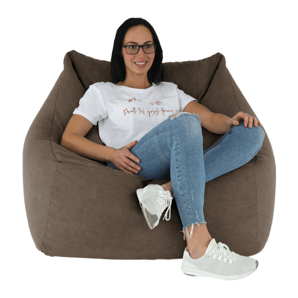 Kondela Sedací pytel, hnědá látka, URASON