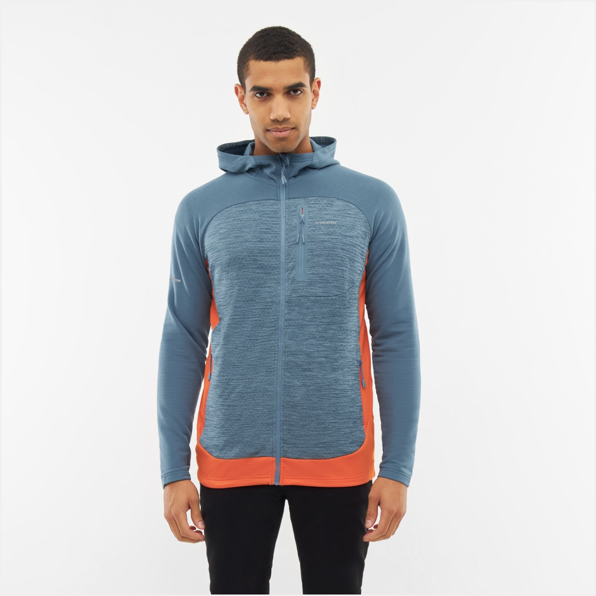 Pánská funkční mikina viking delmore modrá/oranžová m