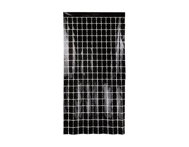 Závěsná dekorace černá čtvercová 1 m x 2 m
