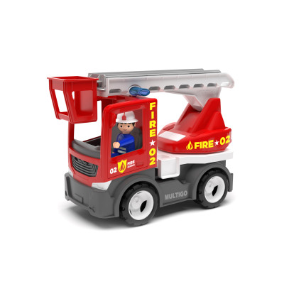 MultiGO ECO Fire - Žebřík s hasičem - auto s Igráčkem