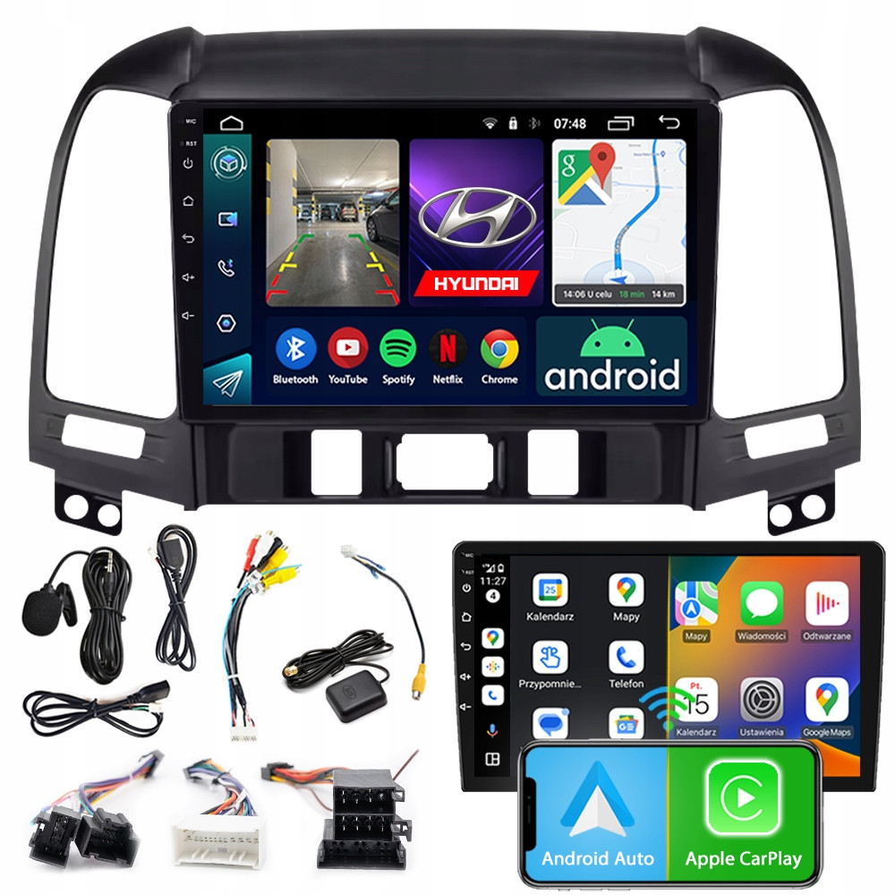 Rádio Navigace Android RS-305 Hyundai Santa Fe 2006-2012 2GB 9
