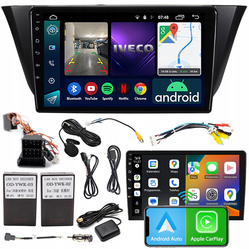 Rádio Navigace Android RS-305 Iveco Daily 2013-2023 2GB 9