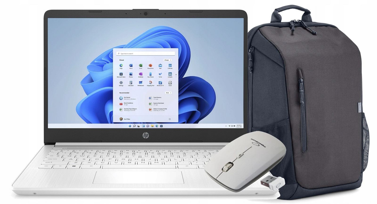 Sada Notebook Hp 14-DQ Batoh Myš Intel N4120 8GB 64GB eMMC Hd Win 11