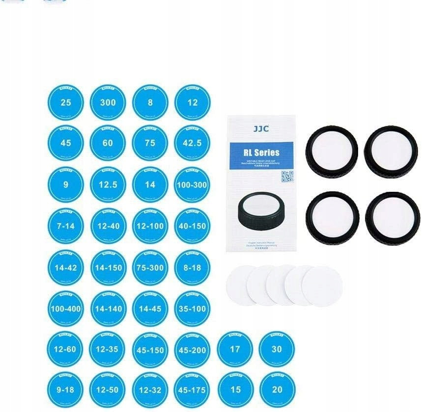 Jjc víčko na objektiv Micro 4/3 pro Panasonic Olympus 4ks 36 samolepek