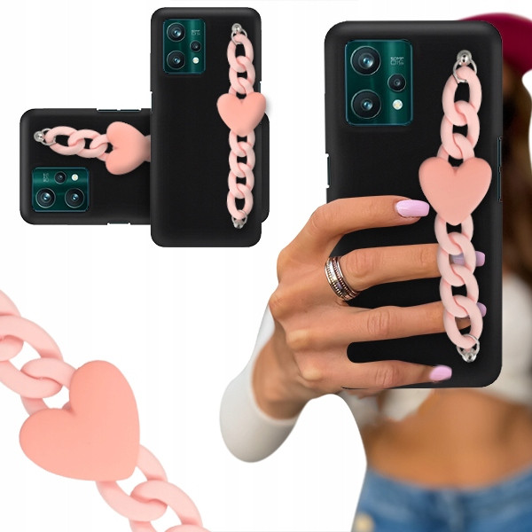 Pouzdro Blink Černá Mat pro Realme 9 Pro Plus Srdce