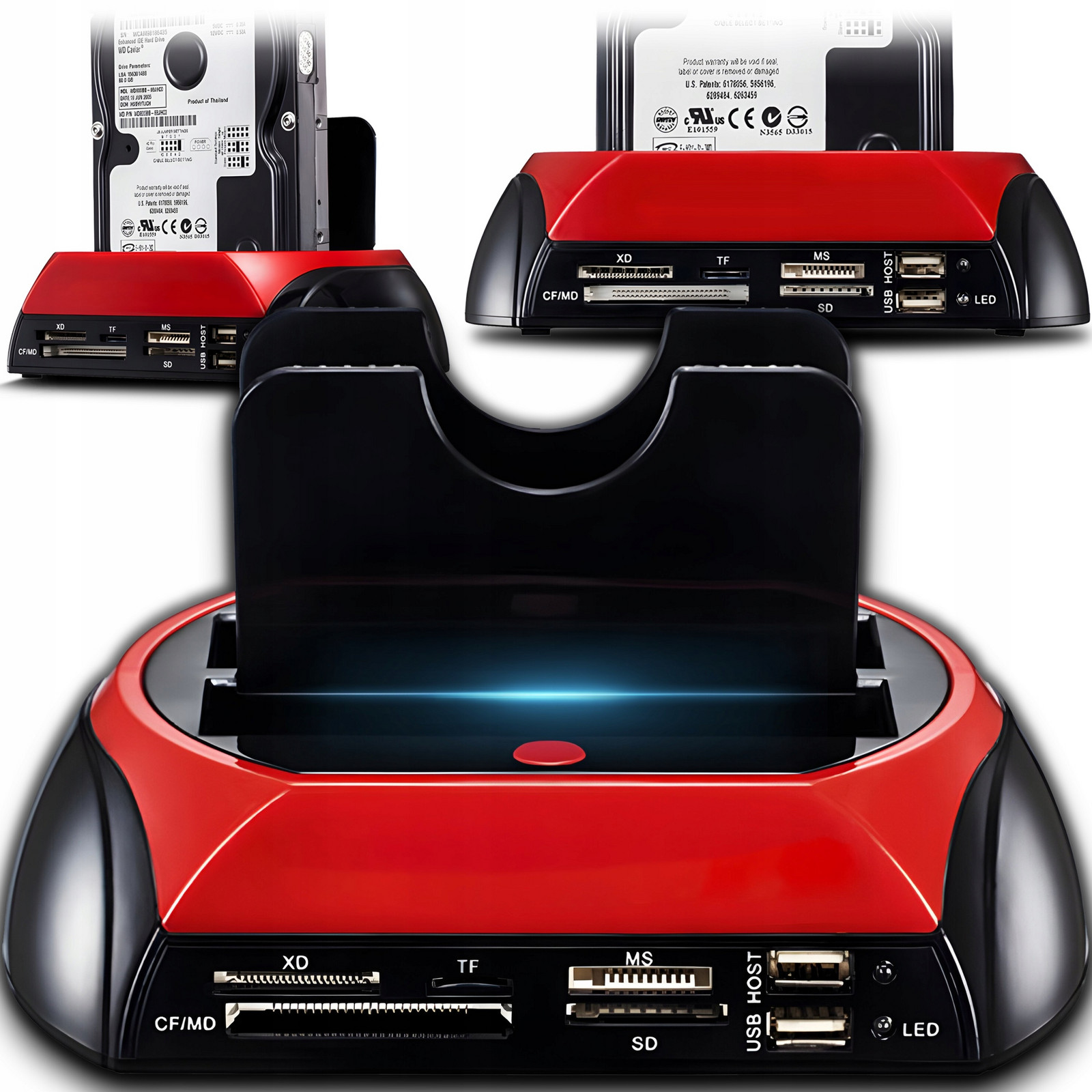 Dokovací Stanice Pro Disky Sata 2.5' 3.5' Ide Hdd Ssd Usb 3.0 Čtečka Karet