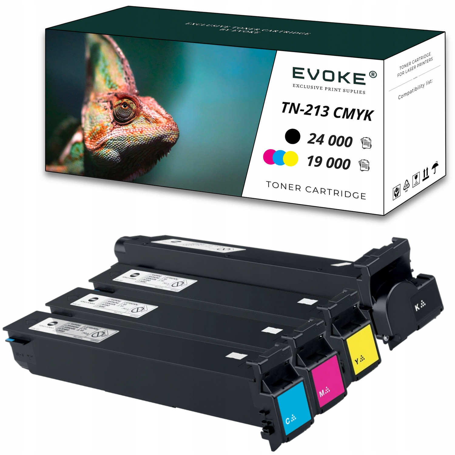 4x toner do tiskárny Konica Minolta TN213 Sada Cmyk TN-213