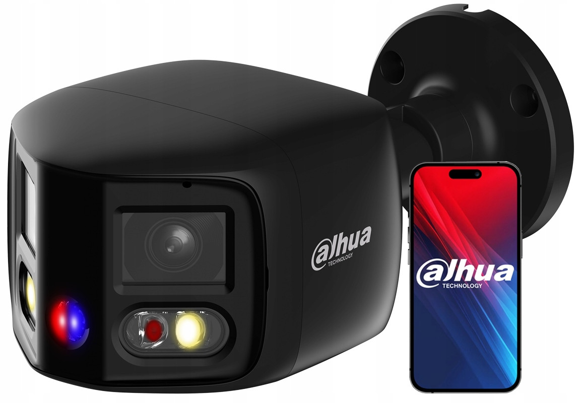 8Mpx panoramatická Ip kamera IPC-PFW3849S-A180-AS-PV Black Wizsense TiOC