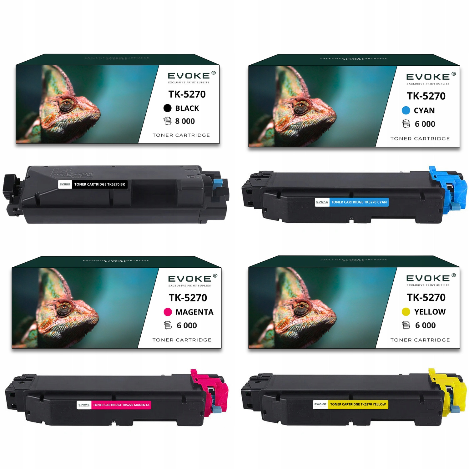 4x toner do tiskárny Kyocera TK-5270 Sada Cmyk TK5270