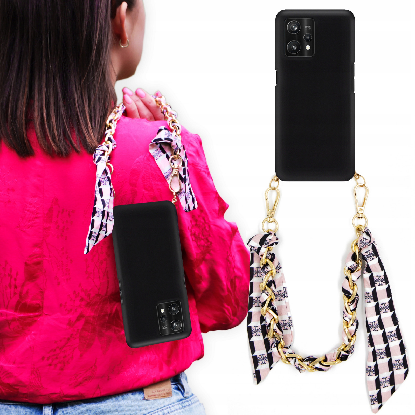 Pouzdro Matné Pro Realme 9 Pro Plus Řetěz Stuha