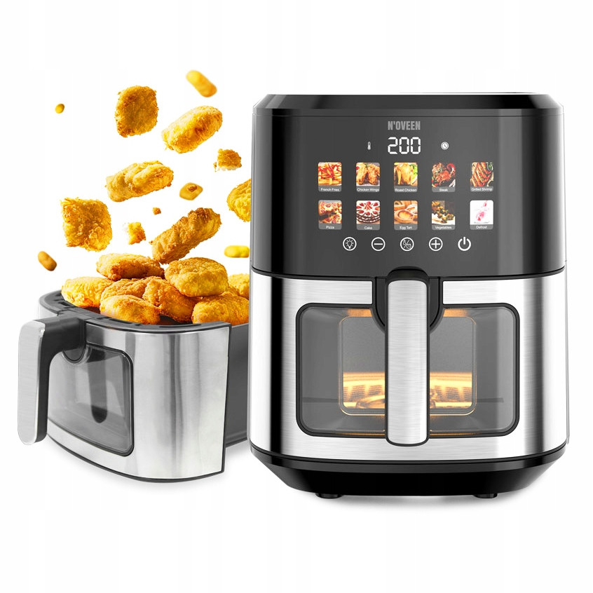 Beztuková Fritéza Airfryer N'oveen AF770 X-line 10 Programů 6,5 L