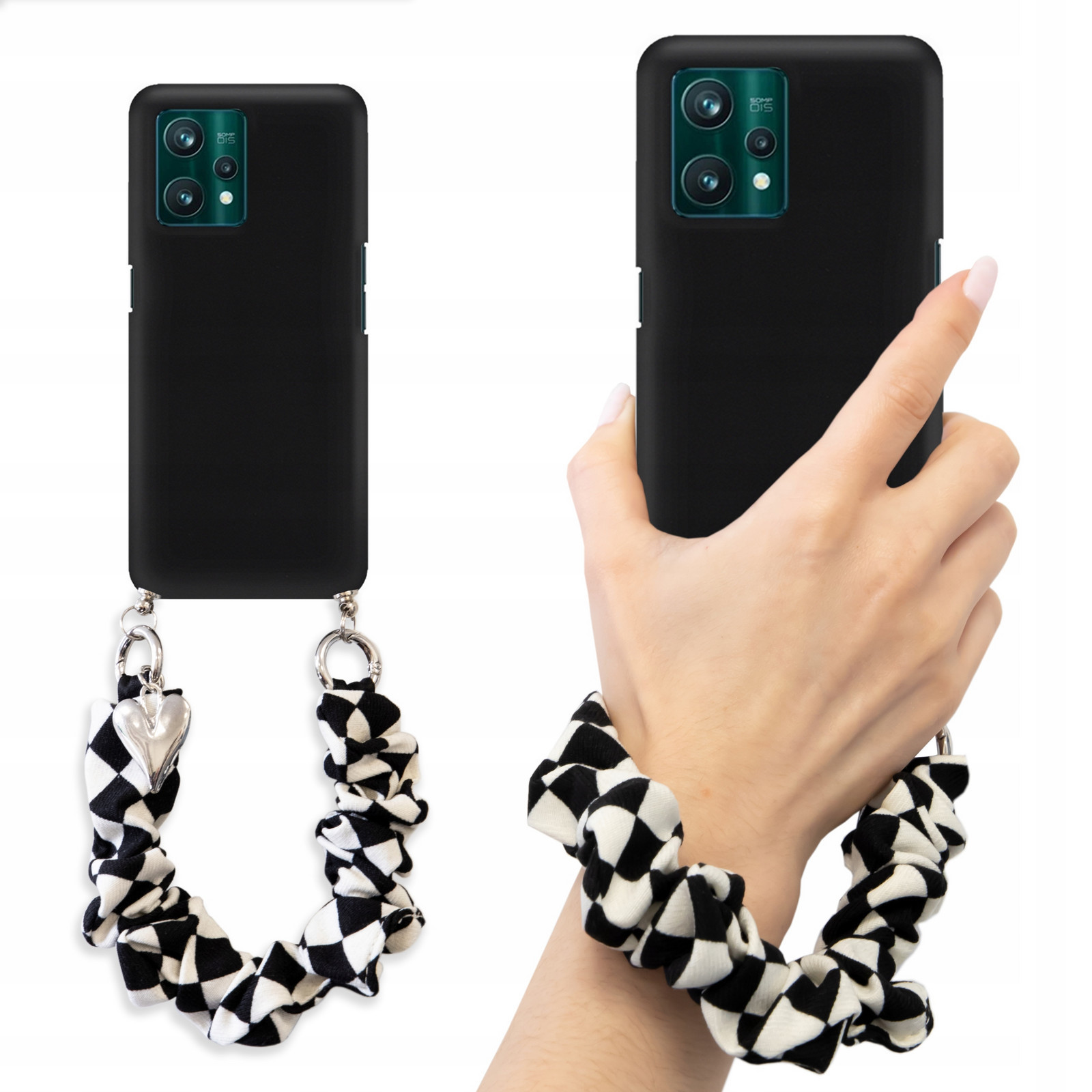 Pouzdro Matné Pro Realme 9 4G Řetízek Šachovnice