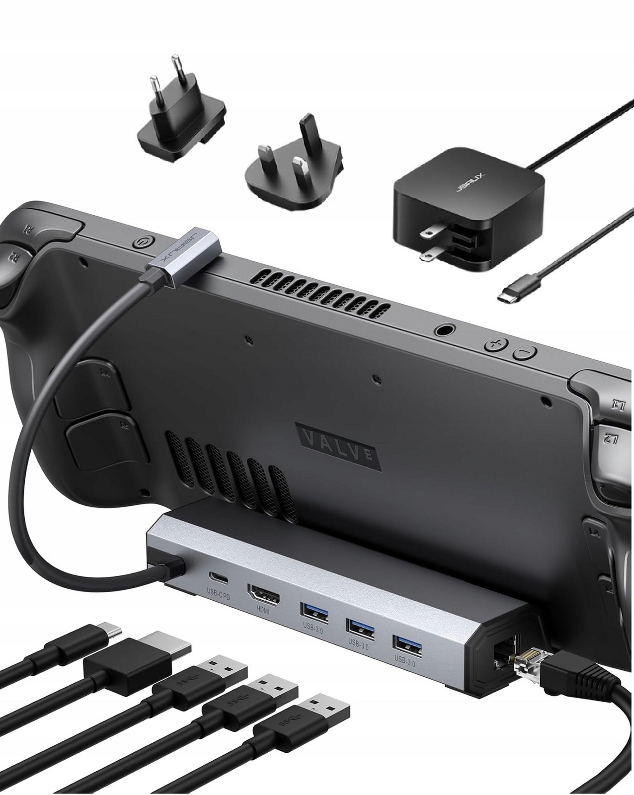 Dokovací stanice kompatibilní se Steam Deck/ROG Ally/Steam Deck Oled 6-v-1