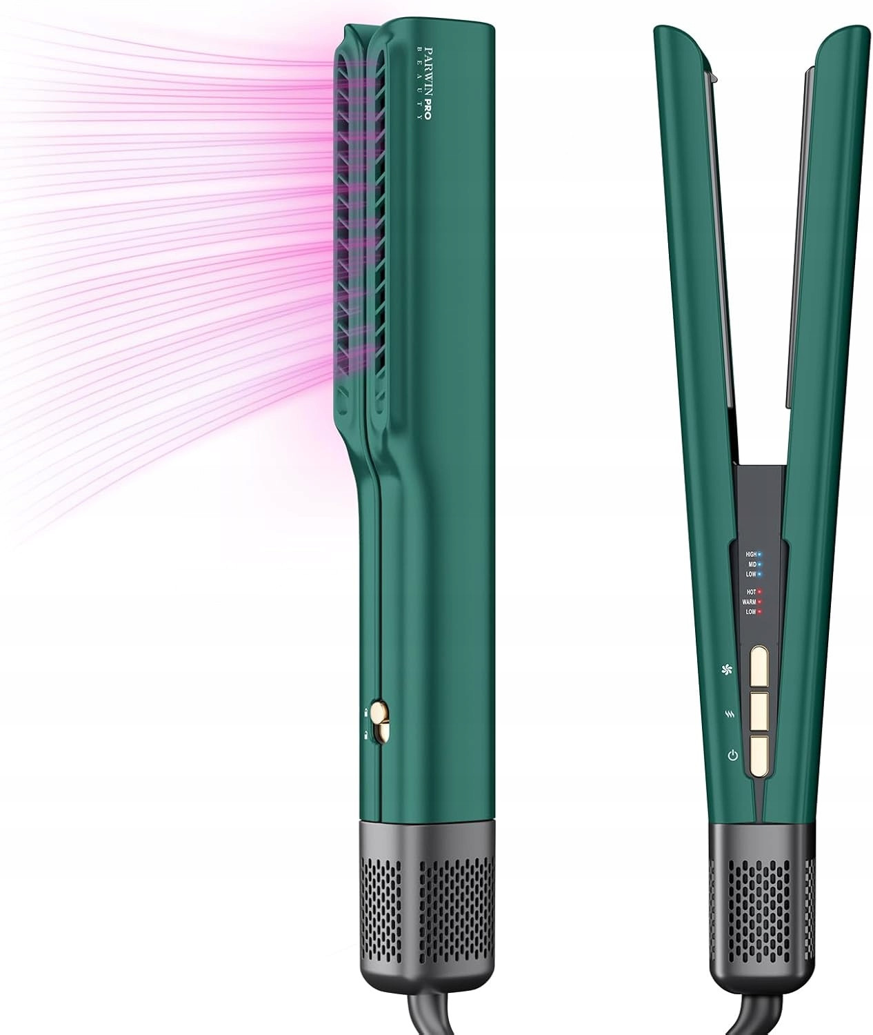 Žehlička Na Vlasy Parwin Pro Beauty Iontová Infračervená Sušička 2 W 1 100-230