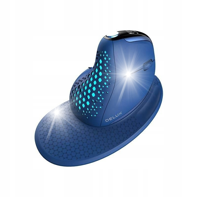 Bezdrátová myš vertikální Delux M618XSD Bt 2.4G Rgb Ergonomická 4000 Dpi