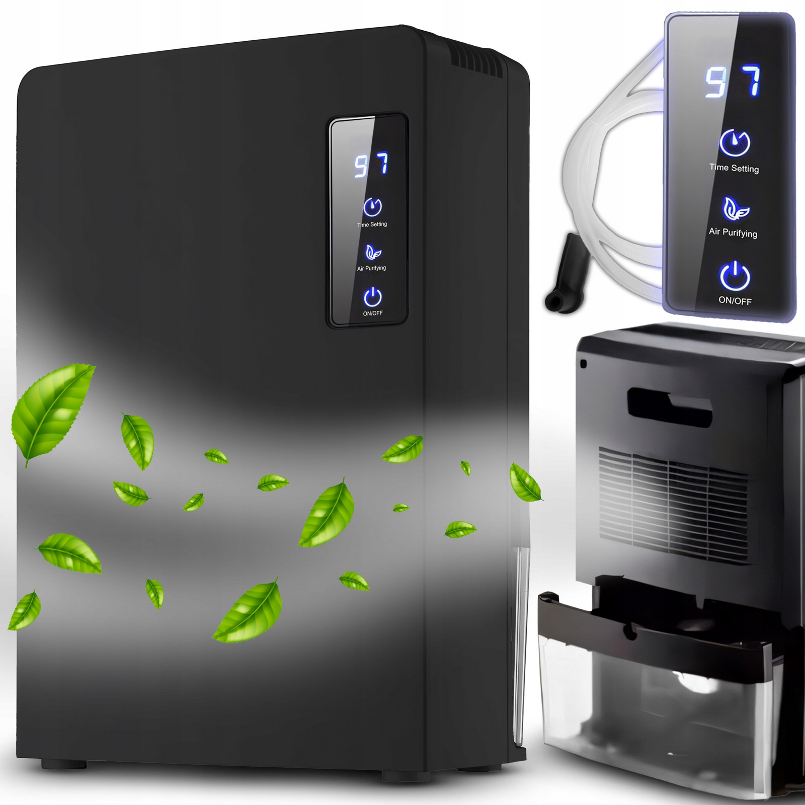 Odvlhčovač Vzduchu Pohlcovač Vlhkosti 2200 ML Led Výkonný Odvlhčovač