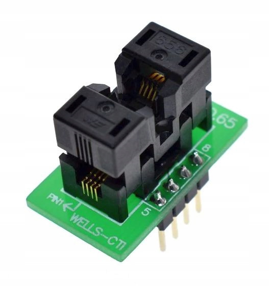 Adaptér MSOP8 (uSOP8) 3x3mm R=0,65-->PDIP8 Zif