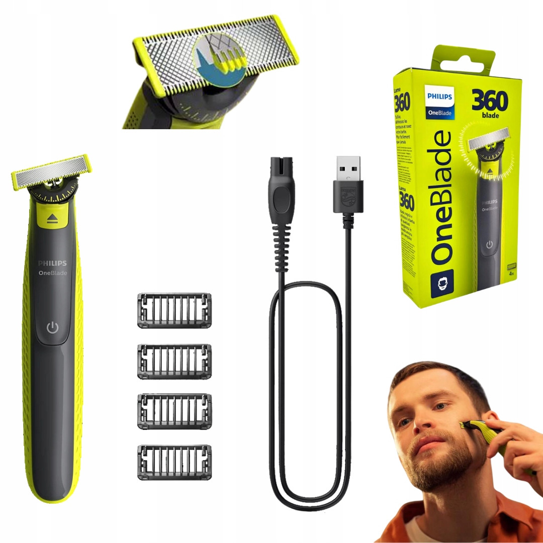 Holicí Strojek Philips One Blade 360 QP2724/17 4 nástavce