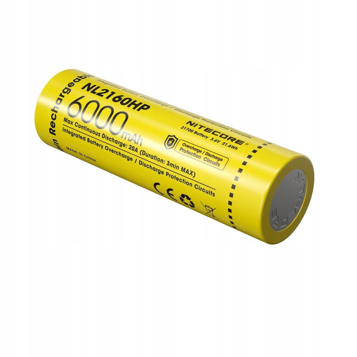 Vysoce výkonná Akumulátor Nitecore 21700 6000mAh