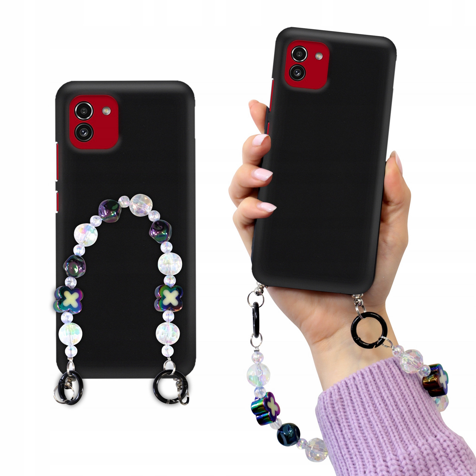 Pouzdro Mat Černé Pro Samsung A03 Blink Korále Holo