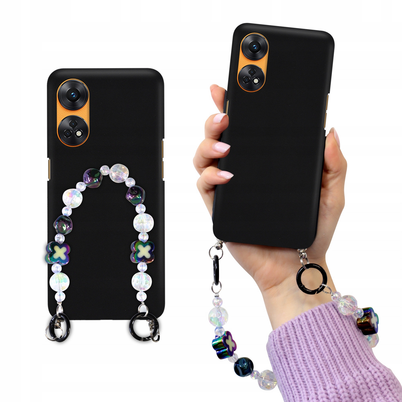 Pouzdro Matné Black Pro Oppo Reno 8T 4G Korále Holo